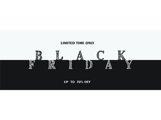 Fototapeta na wymiar Black Friday Logo, Discount Sale Promo Sticker Label 