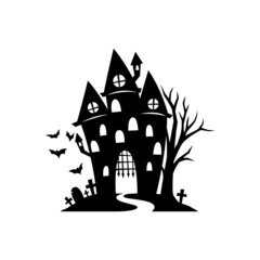 Haunted house silhouette