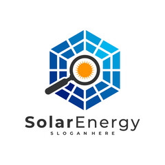 Find Solar logo vector template, Creative Solar panel energy logo design concepts