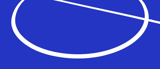 colorful basketball lines on an outdoor court	