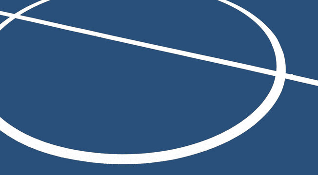 colorful basketball lines on an outdoor court	