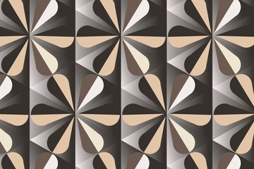 Modern 3D geometric pattern vector brown background