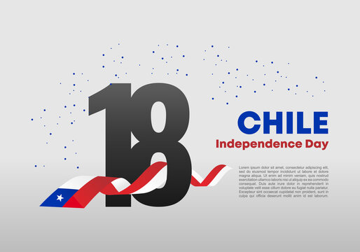 Chile independence day background banner poster for national celebration on September 18 th.