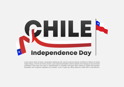Chile independence day background banner poster for national celebration on September 18 th.