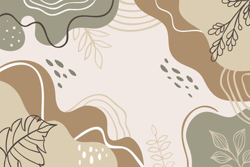 Beautiful modern floral background template