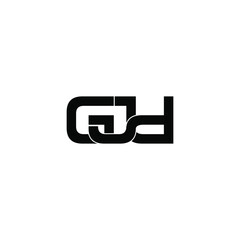 gjd initial letter monogram logo design