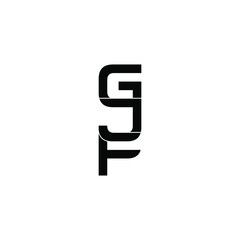 Obraz premium gjf initial letter monogram logo design