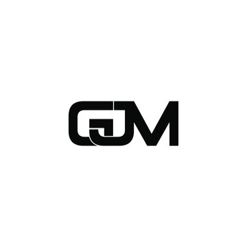gjm initial letter monogram logo design