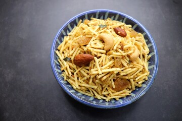 Fried potato falahari chivda, Aloo chiwda is also known as a Fasting snack. Prepared using...