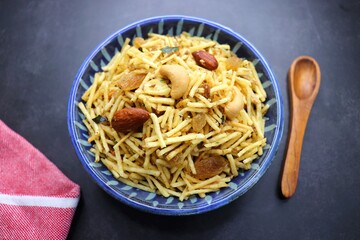 Fried potato falahari chivda, Aloo chiwda is also known as a Fasting snack. Prepared using...