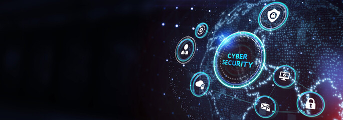 Cyber security data protection business technology privacy concept. 3d illustration
