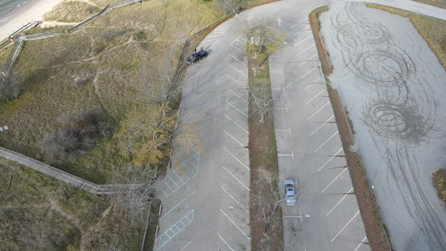 Parking lot of Kruse park on a cold November morning.