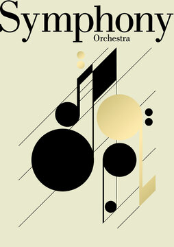 Modern Symphony Orchestra Template. Vector Illustration.