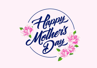 Happy Mothers Day greeting. vector illustration