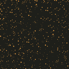 Simple abstract seamless pattern with yellow spots, like starry sky.