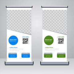 Travelling business advertisement roll up banner design template