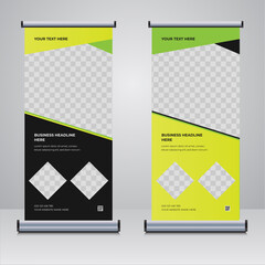Business agency roll up banner design template