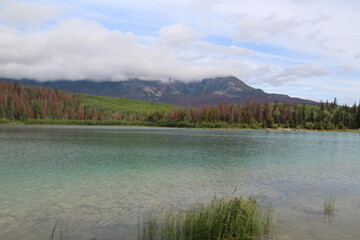 lake and mountains, Jasper National Park, Alberta