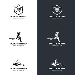 Fototapeta premium Car repair logo template. Logo Garage Car Service, Identity Brand Store, Car Repair Sign.
