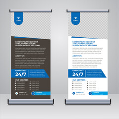 Corporate medical business roll up banner design template