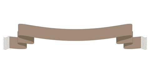 A ribbon in the form of a warm winter scarf. Scarf with place for your text. Vector illustration isolated on white background.