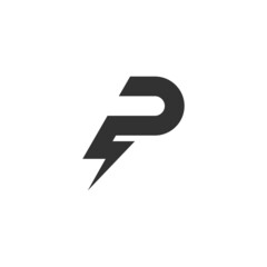 Letter P Logo Power