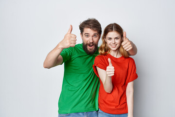 man and woman communication fun together friendship studio lifestyle