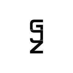 gjz initial letter monogram logo design