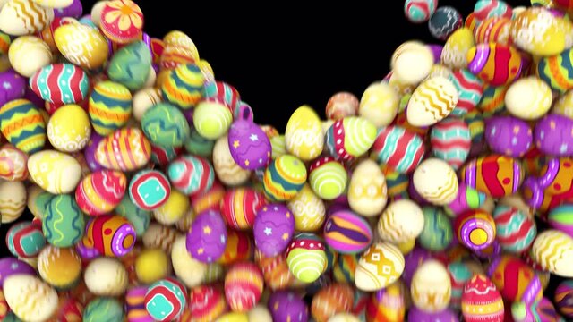 Easter Egg Transition with luma matte. This work is transition of egg with alpha channel you can place on footage or background.