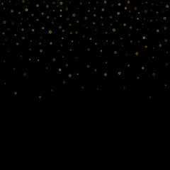 Gold Glitter Stars. Luxury Shiny Confetti.