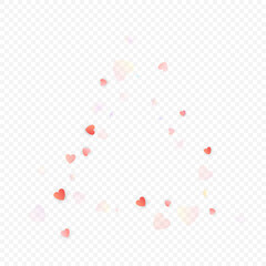 heart love vector confetti frame valentine pink