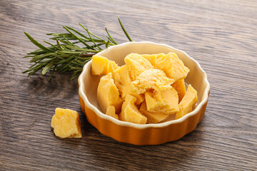 Pieces of delicous parmesan cheese