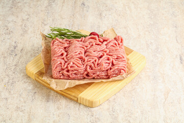 Raw beef minced meat for cooking