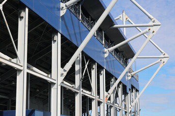 Grandstand stadium h Beam steel structure.