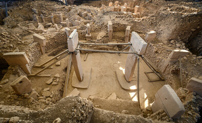 GobekliTepe in Sanliurfa, Turkey. The Ancient Site of Gobekli Tepe is The Oldest Temple of the...