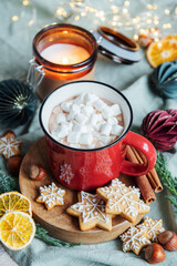 Christmas hot cocoa  in the red cup