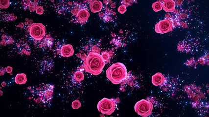 Abstract Roses Background 4K Loop - Powered by Adobe