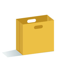 Paper shopping bag vector illustration