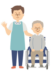 高齢者介護のイラスト