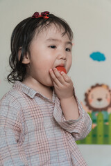 A naughty and lovely girl in the room