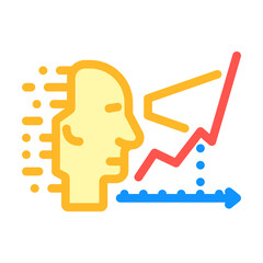 artificial intelligence analytics color icon vector. artificial intelligence analytics sign. isolated symbol illustration