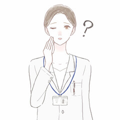 疑問を持っている女性医師
