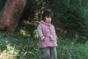 The girl in the forest