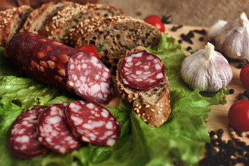 sausage  sausages 
meal food