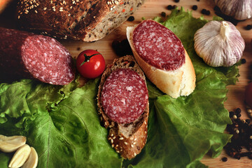 sausage  sausages 
meal food