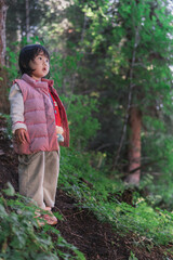 The girl in the forest