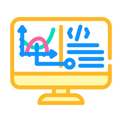 programming software data science color icon vector. programming software data science sign. isolated symbol illustration