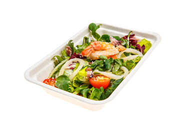 Clean food take away in cardboard box