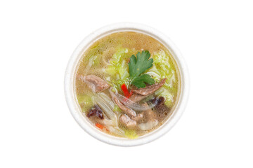traditional japanese soup udon in piala