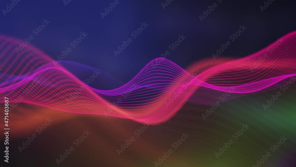 Poster abstract music wave technology background. music background with geometric line pattern. futuristic 